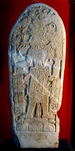 Stèle 4 uit Machaquila, Peten, Guatemala, Late Klassieke periode, 6 mei 820 AD door Hippolyte Lalaise Devéria