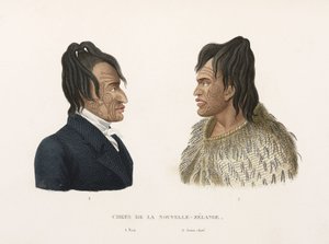 Getatoeëerde Maori-hoofden van Nieuw-Zeeland