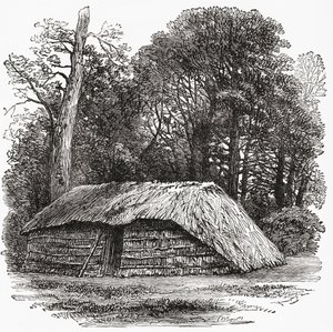 De hut waarin Sir David Livingstone stierf op 1 mei 1873 door . .