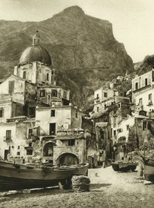 Het vissersdorp Positano, aan de Amalfikust nabij Napels