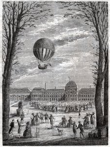 Ballonvlucht door Frederick (attr. to) Barnard