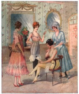 Vrouwen in ondergoed, ca. 1910-1920