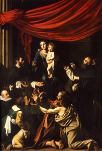 Madonna van de Rozenkrans door Michelangelo Merisi da  Caravaggio