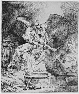 Abrahams offer door Rembrandt van Rijn