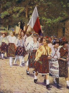 Onafhankelijkheidsdag in Boekarest door after A. Langfier