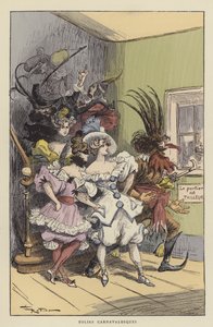 Carnavaleske gekte door after Albert Robida