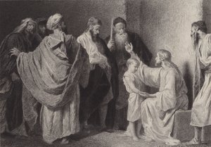 Jezus en een kind door after Albert Robida