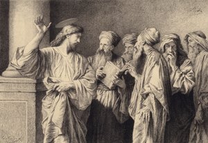 Jezus en de schriftgeleerden en oudsten