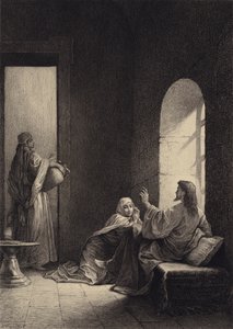 Jezus in het huis van Martha en Maria