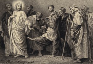 Jezus geneest een vrouw