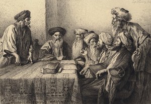 Judas voor het Sanhedrin