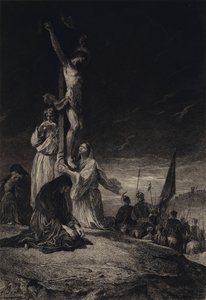 De kruisiging door after Albert Robida