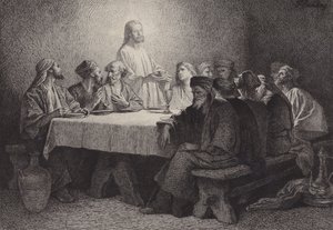 Het Laatste Avondmaal door after Albert Robida