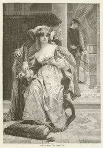 Portia en de kistjes door after Alexandre Cabanel