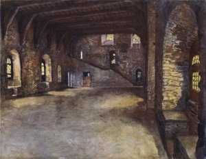 De banketzaal, Kasteel van de Graven, Gent door after Amedee Forestier