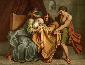 De Bloedige Jas van Jozef door after Antoine Coypel