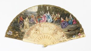 Geplooide Waaier door after Antoine Watteau