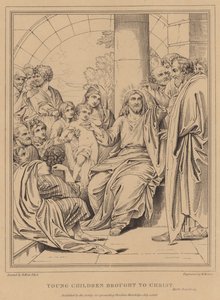 Jonge Kinderen naar Christus Gebracht door after Benjamin West