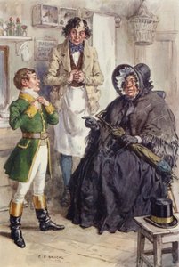 Illustratie voor Martin Chuzzlewit door after Charles Edmund Brock