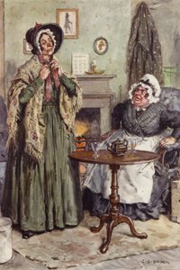 Illustratie voor Martin Chuzzlewit door after Charles Edmund Brock