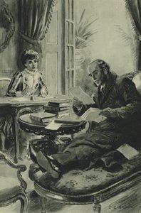 John Richard Green Dicteert zijn Korte Geschiedenis van Engeland terwijl zijn Leven ten Einde Looopt door after Charles Edmund Brock