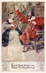 Lord Sands zong ons een nieuw ballade, The Kings Hunts up door after Charles Edmund Brock