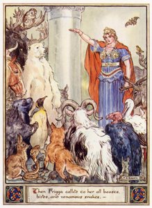 Toen riep Frigga alle dieren, vogels en giftige slangen door after Charles Edmund Brock