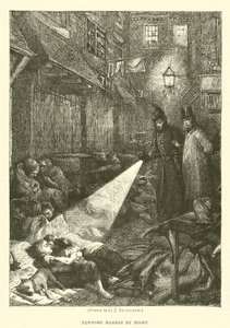 Newport Market bij nacht door after Charles J. Staniland