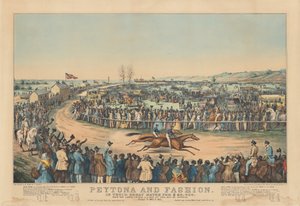 Peytona en Fashion: In hun grote wedstrijd voor $20.000. Over de Union Course L.I. 13 mei 1845, gewonnen door Peytona. Tijd 7:39 3/4, 7:45 1/4