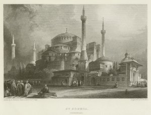 St Sophia, Constantinopel door after David Roberts