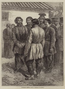 Russische Lijfeigenen door after Denis Auguste Marie Raffet