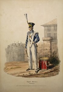 Tamboer van de koninklijke mariniers, c.1829 door after Edward Hull