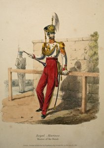 Kapelmeester van de koninklijke mariniers, c.1830 door after Edward Hull
