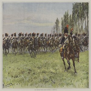 De charge van de Paardengrenadiers door after Felicien baron de Myrbach Rheinfeld