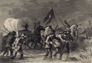 Lees terugtocht na de Slag bij Gettysburg door after Felix Octavius Carr Darley