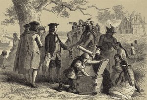 Penns verdrag met de Indianen door after Felix Octavius Carr Darley