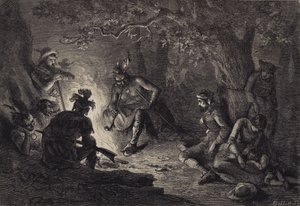 Gevangenen uit de Wyoming Valley door after Felix Octavius Carr Darley
