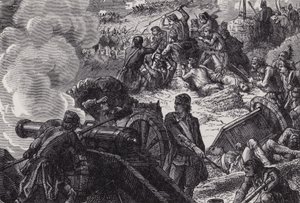 De Slag bij Bunker Hill door after Felix Octavius Carr Darley