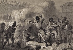 De Britten afgeslagen bij Fort Stephenson door after Felix Octavius Carr Darley