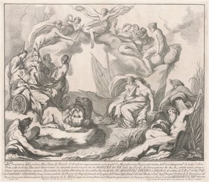 De Prima Macchina voor de Chinea van 1741: Allegorie van Koninklijke Pracht