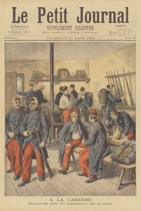 Franse soldaten in hun kazerne door after Frederic Theodore Lix