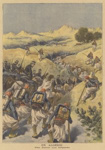 Franse troepen op jacht naar bandieten in Algerije door after Frederic Theodore Lix