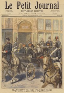 President Casimir-Perier keert terug van het bekijken van de manoeuvres van het Franse leger