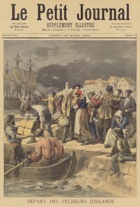 De vissers van IJsland maken zich klaar om naar zee te gaan door after Frederic Theodore Lix