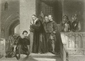 Aartsbisschop Laud zegent Strafford door after George Cattermole