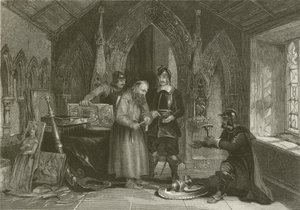 Soldaten verkopen kerkplundering tijdens de Grote Burgeroorlog door after George Cattermole