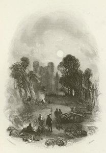 Het kamp van de koning, voor Donnington Castle door after George Cattermole