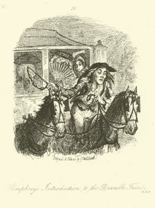 Illustratie voor Humphry Clinker door Tobias Smollett door after George Cruikshank