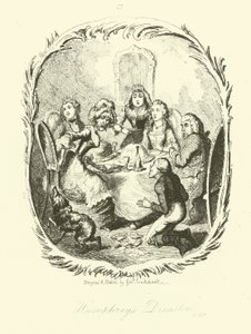 Illustratie voor Humphry Clinker door Tobias Smollett door after George Cruikshank