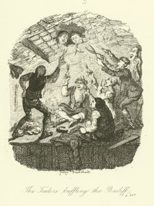 Illustratie voor Peregrine Pickle door Tobias Smollett door after George Cruikshank